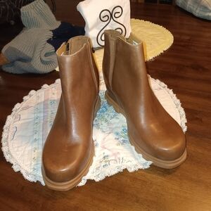 Brown Leather Ankle Boots